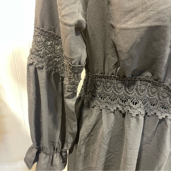 Cupshe Black Lace Trim Swim Coverup - Picture 4 of 7